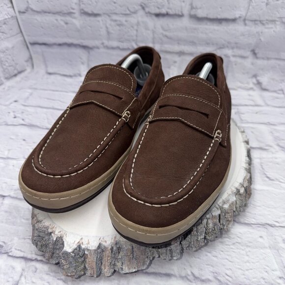 Cole Haan Mens Size 11 Grand.OS Brown Pinch Maine Classic Penny Loafers - Picture 1 of 11